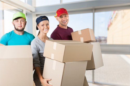 Removal van and packing boxes for a Hounslow house move