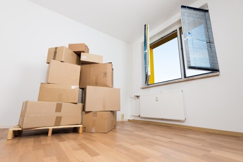 House movers loading furniture for a local move in Hounslow