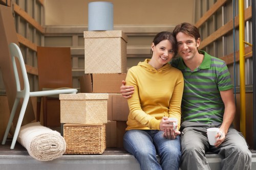 Professional house removals team preparing a Hounslow home move