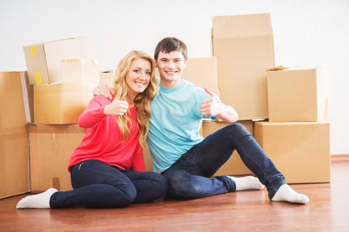 Man and van loading boxes and furniture for transport in Hounslow