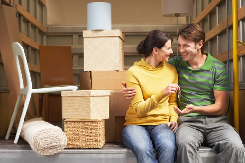 Careful wrapping of fragile household items